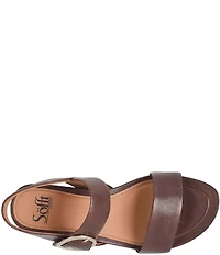 Sofft Vaya Leather Wedge Sandals
