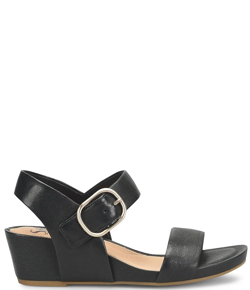 Sofft Vaya Leather Wedge Sandals