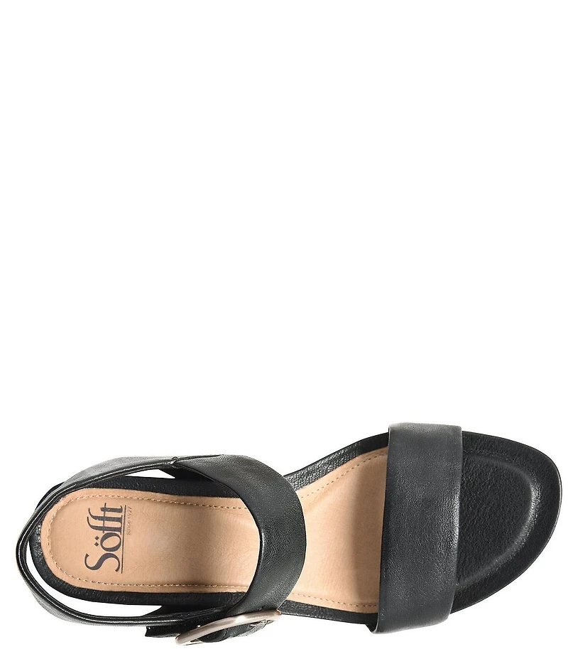 Sofft Vaya Leather Wedge Sandals