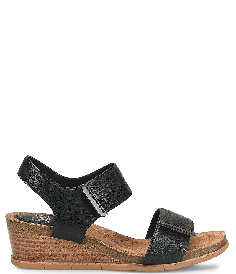 Sofft Verdi II Adjustable Leather Wedge Sandals