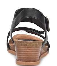 Sofft Verdi II Adjustable Leather Wedge Sandals