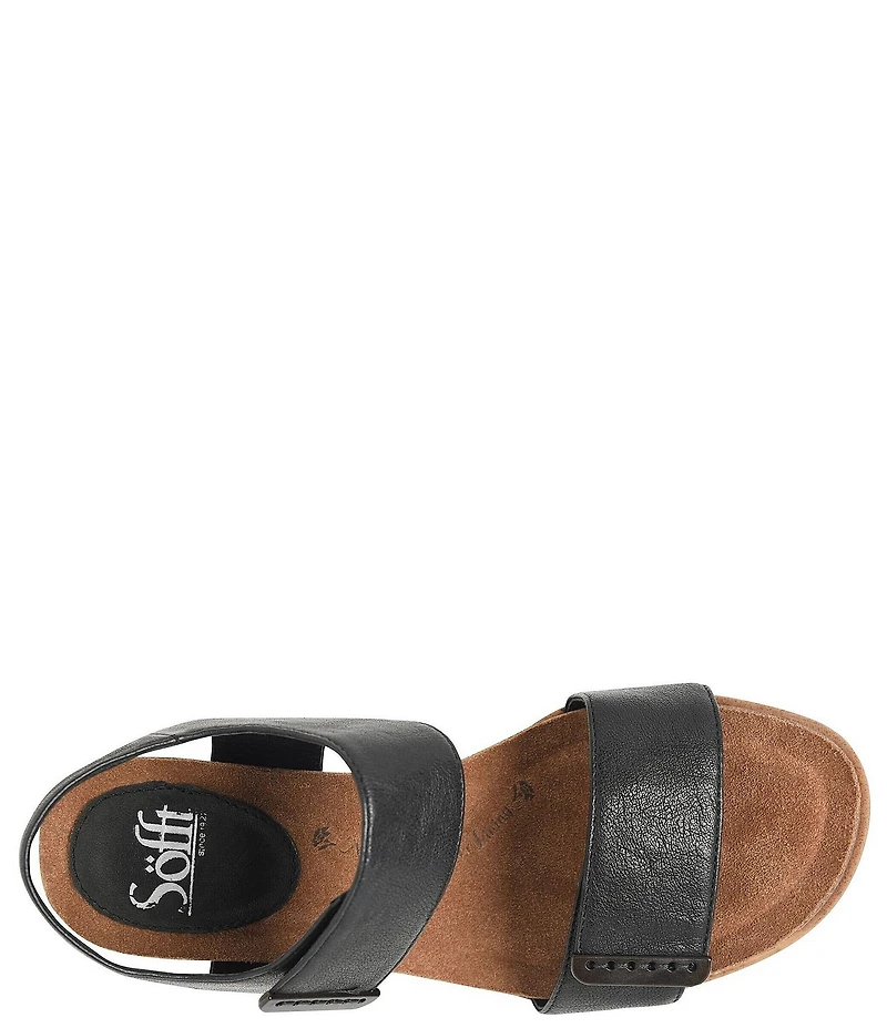 Sofft Verdi II Adjustable Leather Wedge Sandals