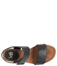 Sofft Verdi II Adjustable Leather Wedge Sandals