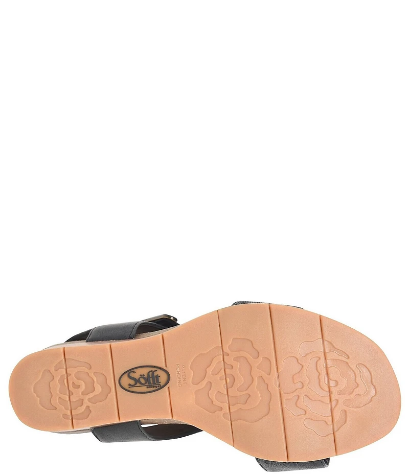 Sofft Verdi II Adjustable Leather Wedge Sandals