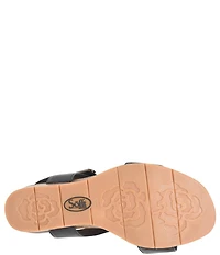 Sofft Verdi II Adjustable Leather Wedge Sandals