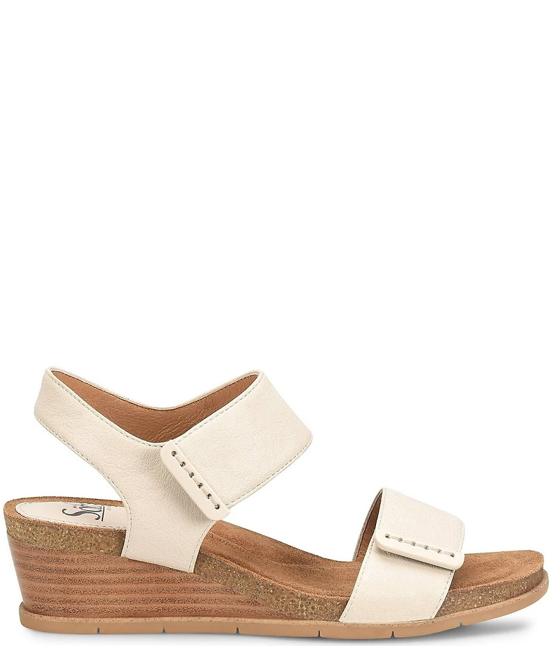 Sofft Verdi II Adjustable Leather Wedge Sandals