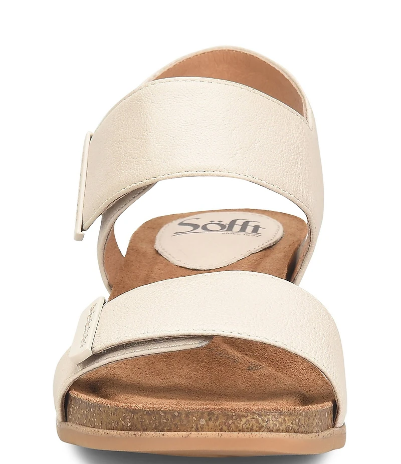 Sofft Verdi II Adjustable Leather Wedge Sandals