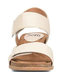 Sofft Verdi II Adjustable Leather Wedge Sandals