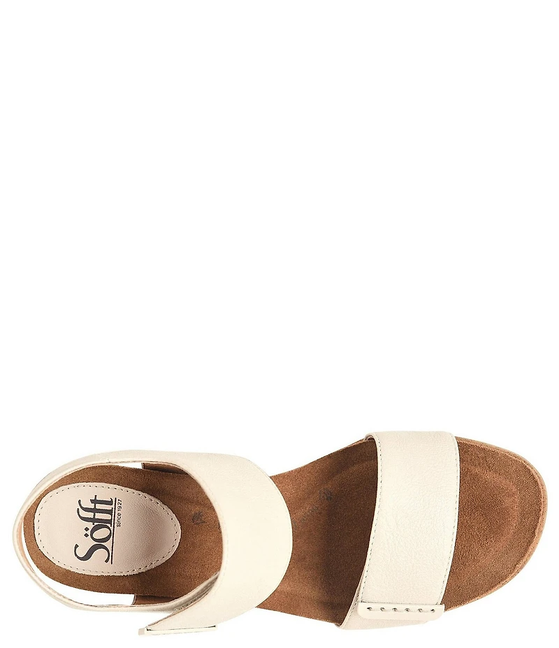 Sofft Verdi II Adjustable Leather Wedge Sandals