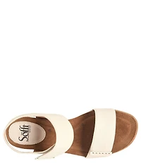 Sofft Verdi II Adjustable Leather Wedge Sandals