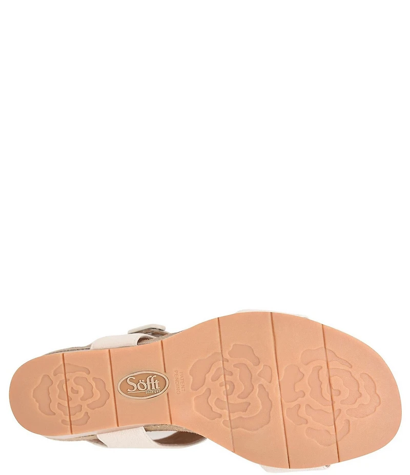 Sofft Verdi II Adjustable Leather Wedge Sandals