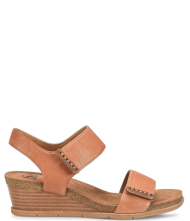 Sofft Verdi II Adjustable Leather Wedge Sandals