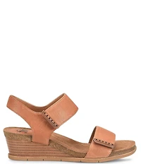 Sofft Verdi II Adjustable Leather Wedge Sandals