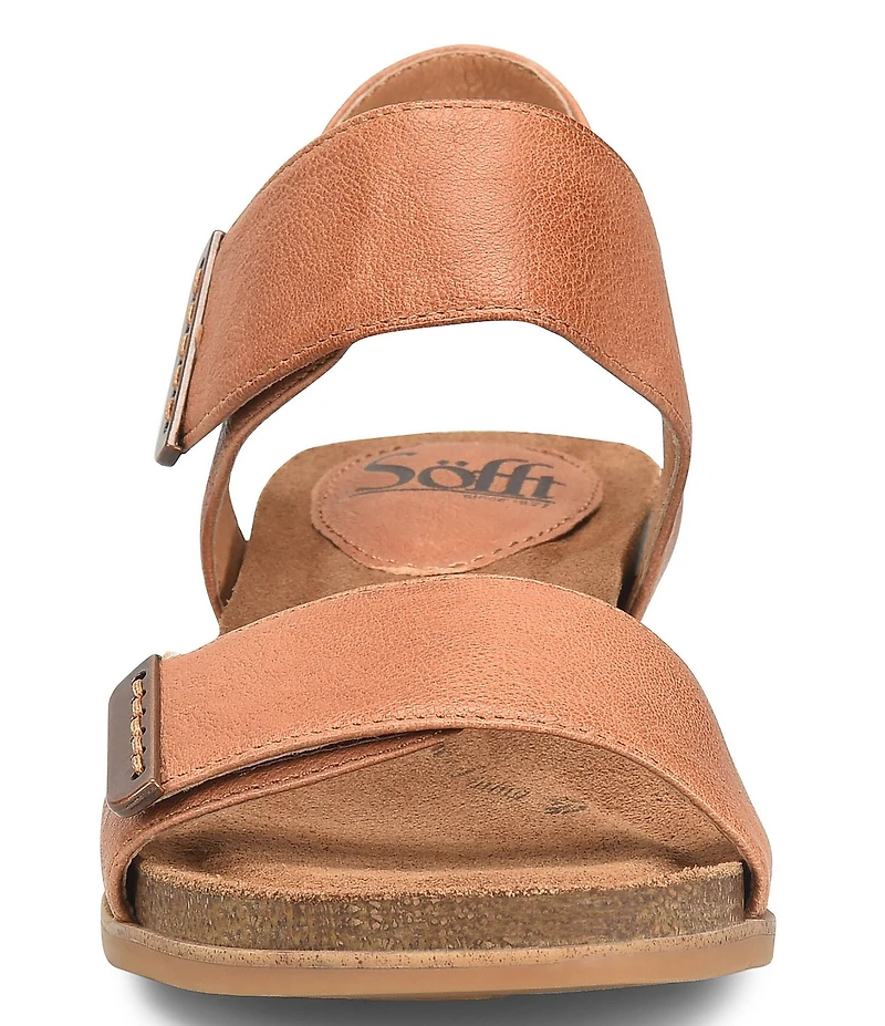 Sofft Verdi II Adjustable Leather Wedge Sandals