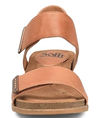 Sofft Verdi II Adjustable Leather Wedge Sandals
