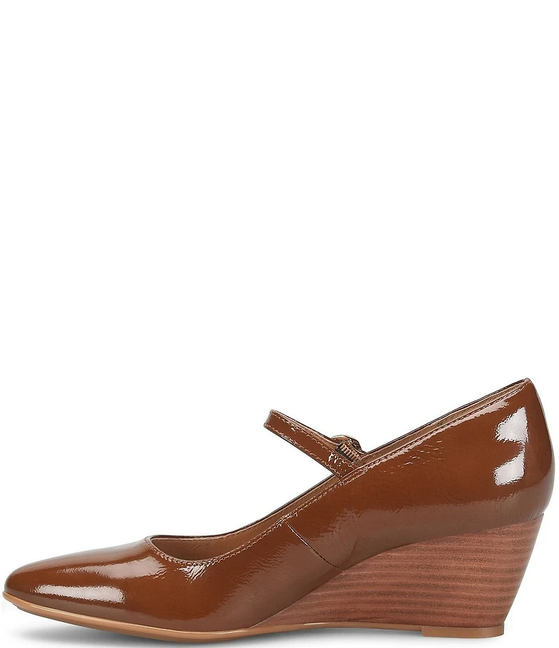 Sofft Wisteria Leather Mary Jane Wedge Pumps