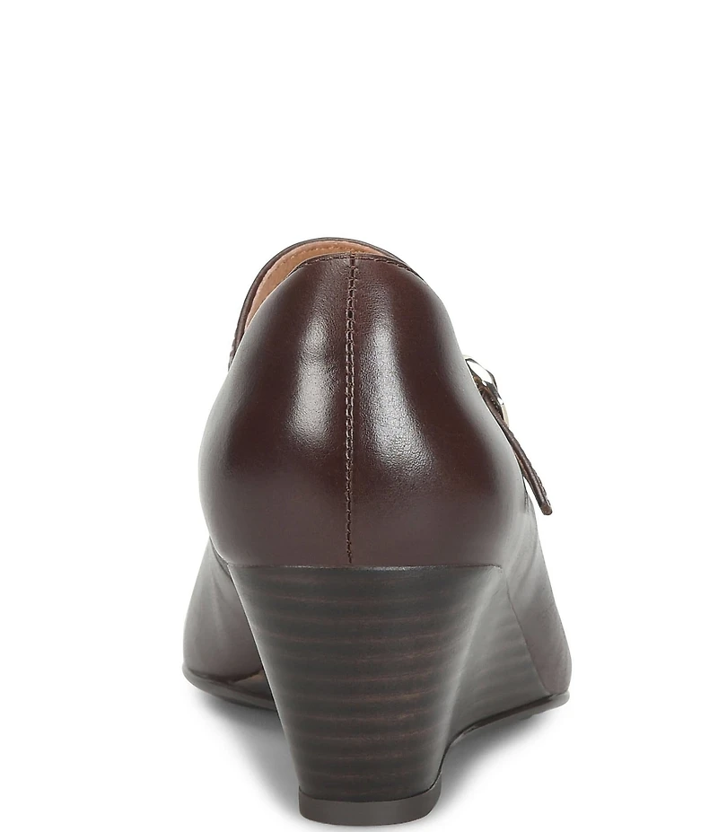 Sofft Wisteria Leather Mary Jane Wedge Pumps