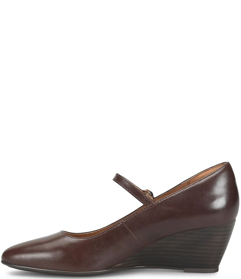 Sofft Wisteria Leather Mary Jane Wedge Pumps