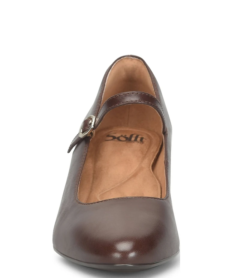 Sofft Wisteria Leather Mary Jane Wedge Pumps