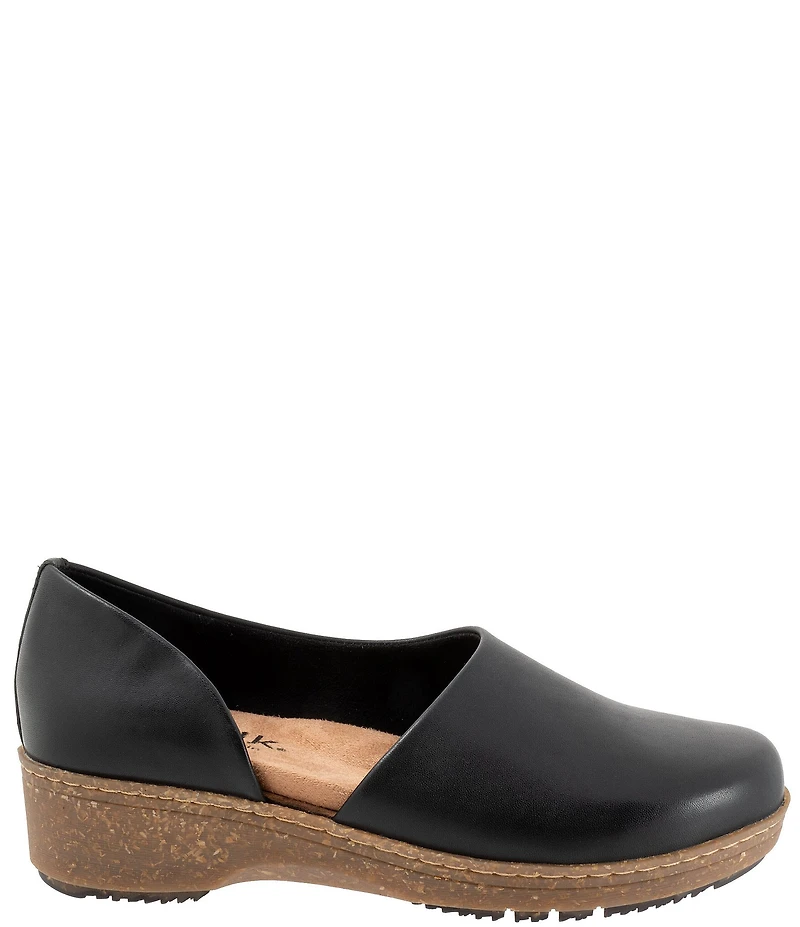 SoftWalk Addie Leather Open Side Clogs