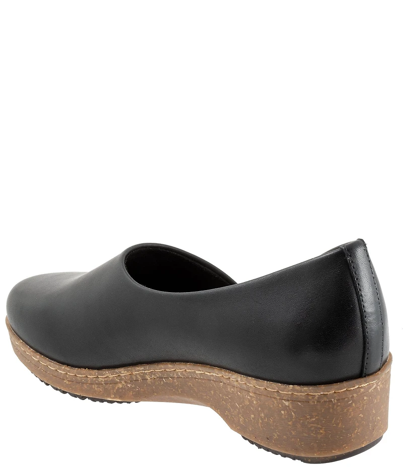 SoftWalk Addie Leather Open Side Clogs