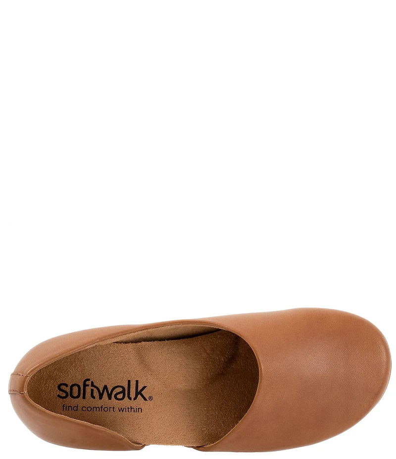 SoftWalk Addie Leather Open Side Clogs