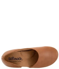 SoftWalk Addie Leather Open Side Clogs