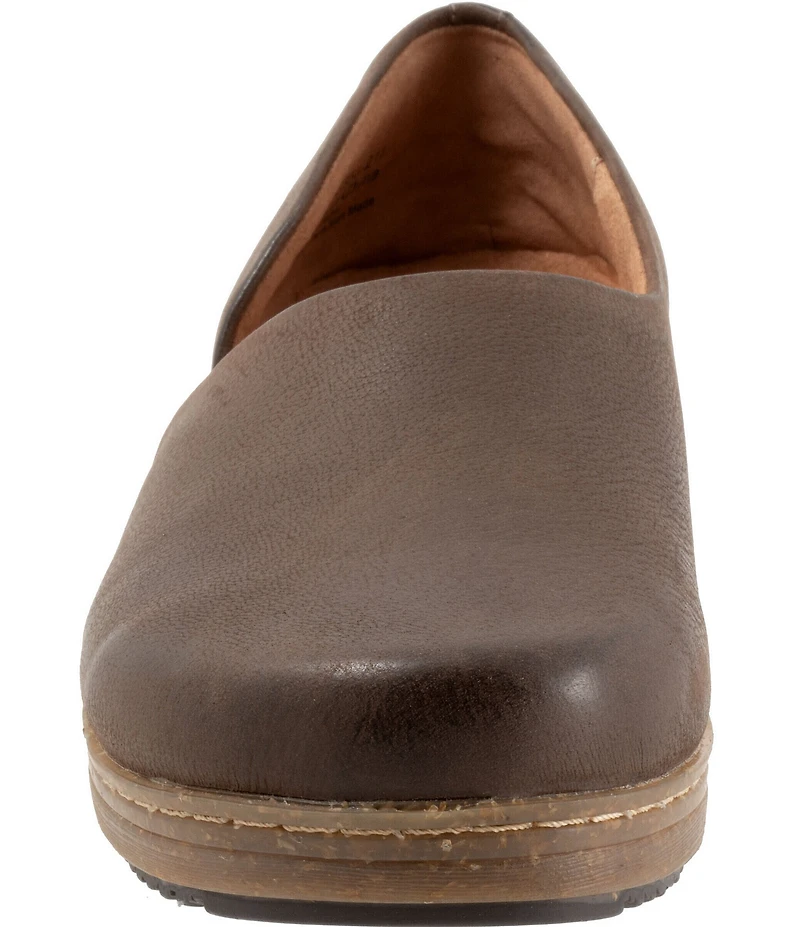 SoftWalk Addie Nubuck Suede d'Orsay Clogs