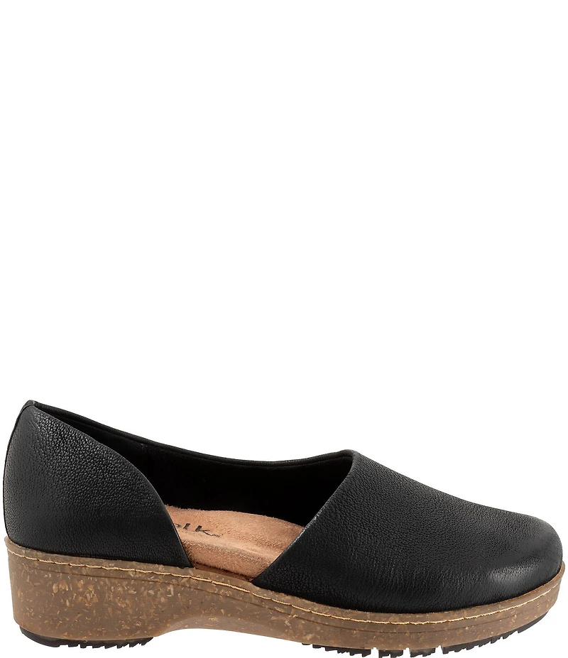SoftWalk Addie Nubuck Suede d'Orsay Clogs