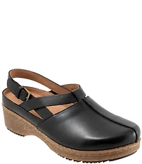 SoftWalk Arica Leather Slingback Clogs