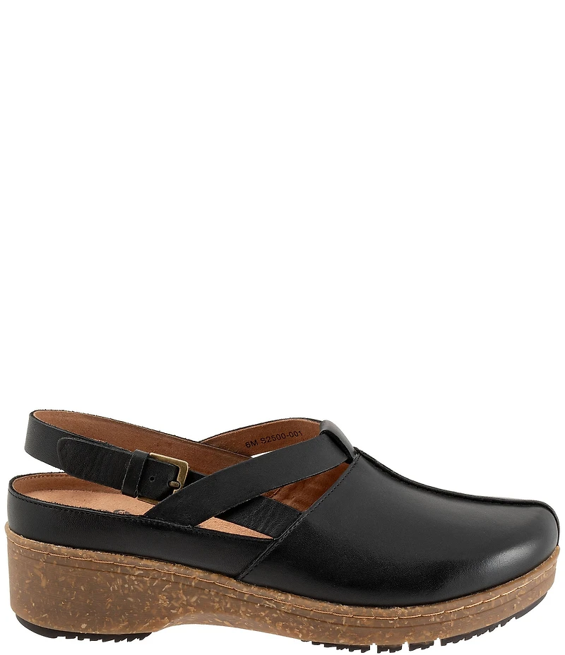 SoftWalk Arica Leather Slingback Clogs