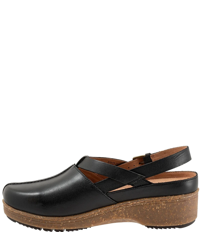 SoftWalk Arica Leather Slingback Clogs
