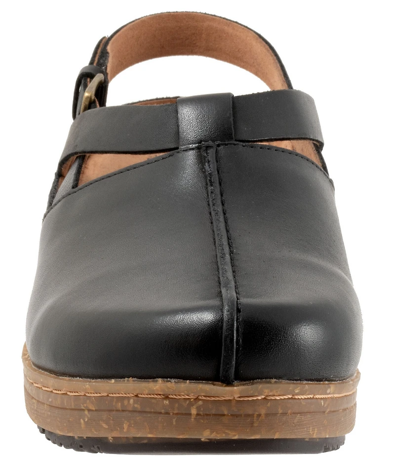 SoftWalk Arica Leather Slingback Clogs