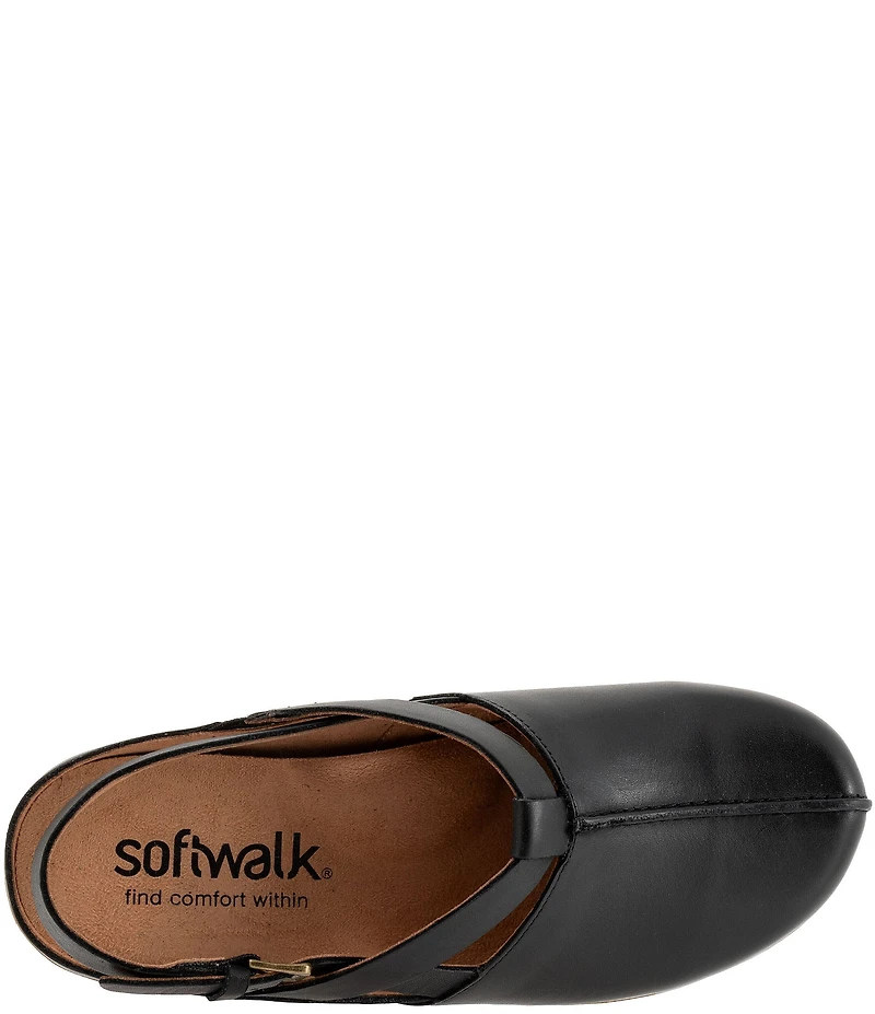 SoftWalk Arica Leather Slingback Clogs