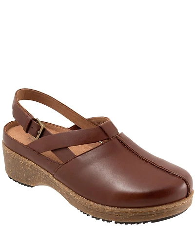 SoftWalk Arica Leather Slingback Clogs