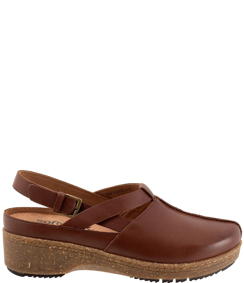 SoftWalk Arica Leather Slingback Clogs