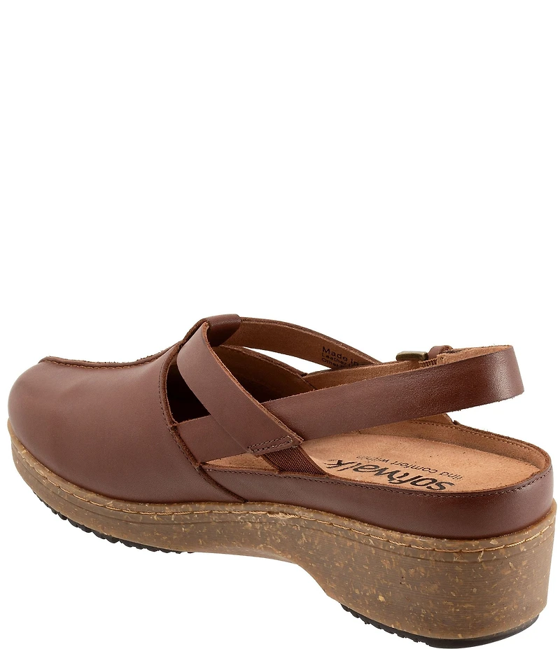 SoftWalk Arica Leather Slingback Clogs