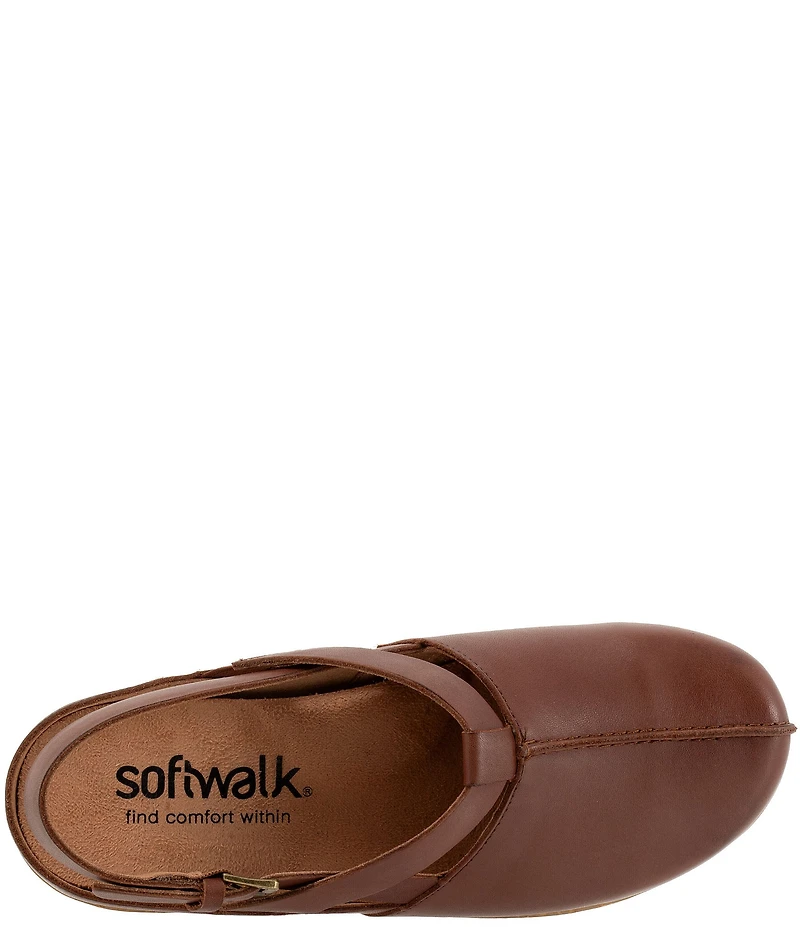 SoftWalk Arica Leather Slingback Clogs