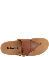 SoftWalk Belize 2.0 Leather Buckled Thong Sandals
