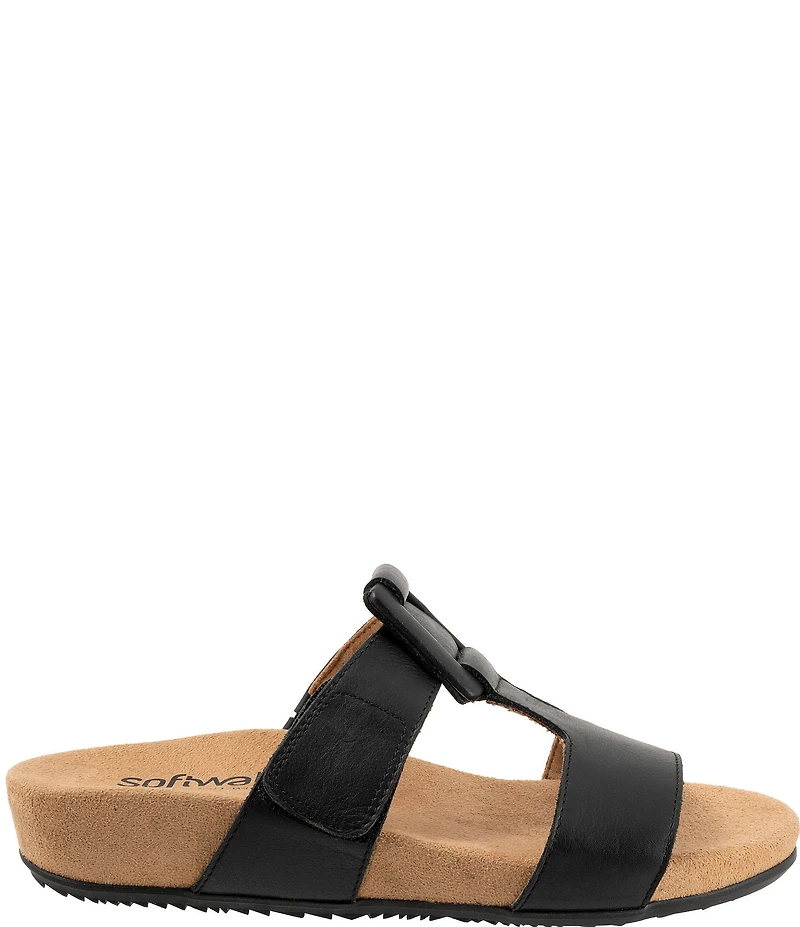 Softwalk Bexley Leather Slip-On Sandals