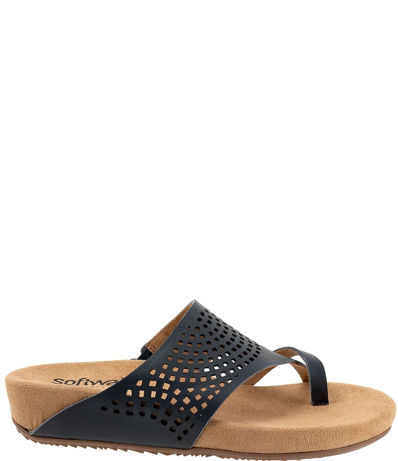 SoftWalk Blaine Perf Leather Thong Sandals