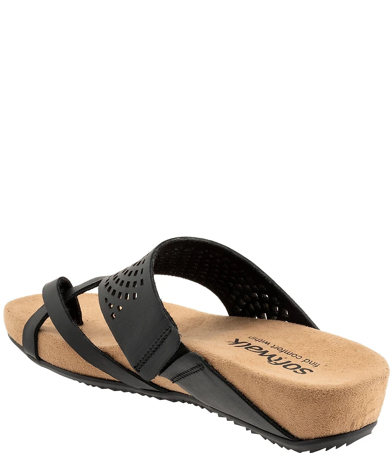 SoftWalk Blaine Perf Leather Thong Sandals