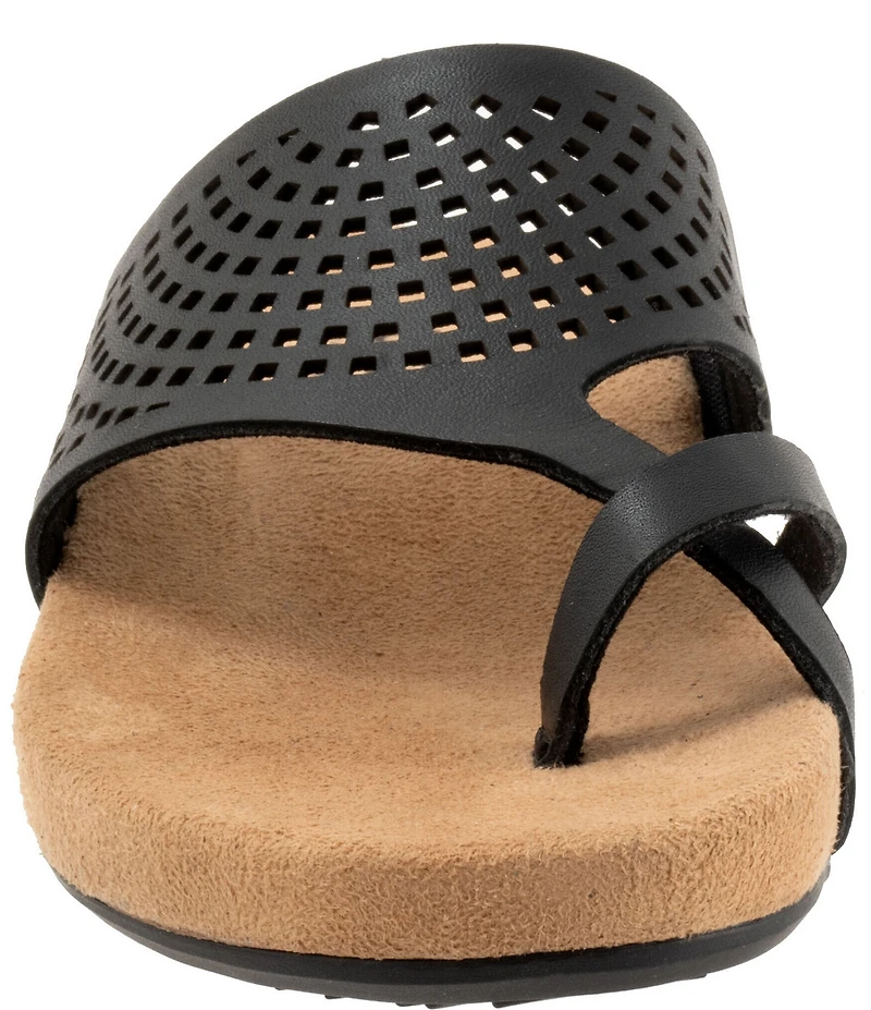 SoftWalk Blaine Perf Leather Thong Sandals