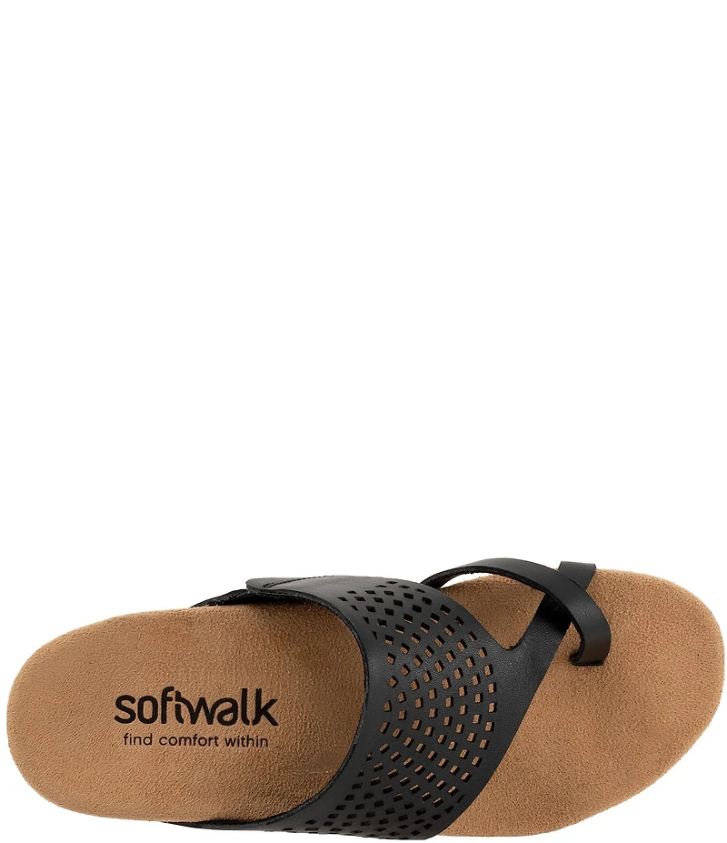 SoftWalk Blaine Perf Leather Thong Sandals