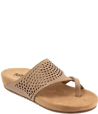 SoftWalk Blaine Perf Leather Thong Sandals