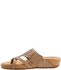 SoftWalk Blaine Perf Leather Thong Sandals