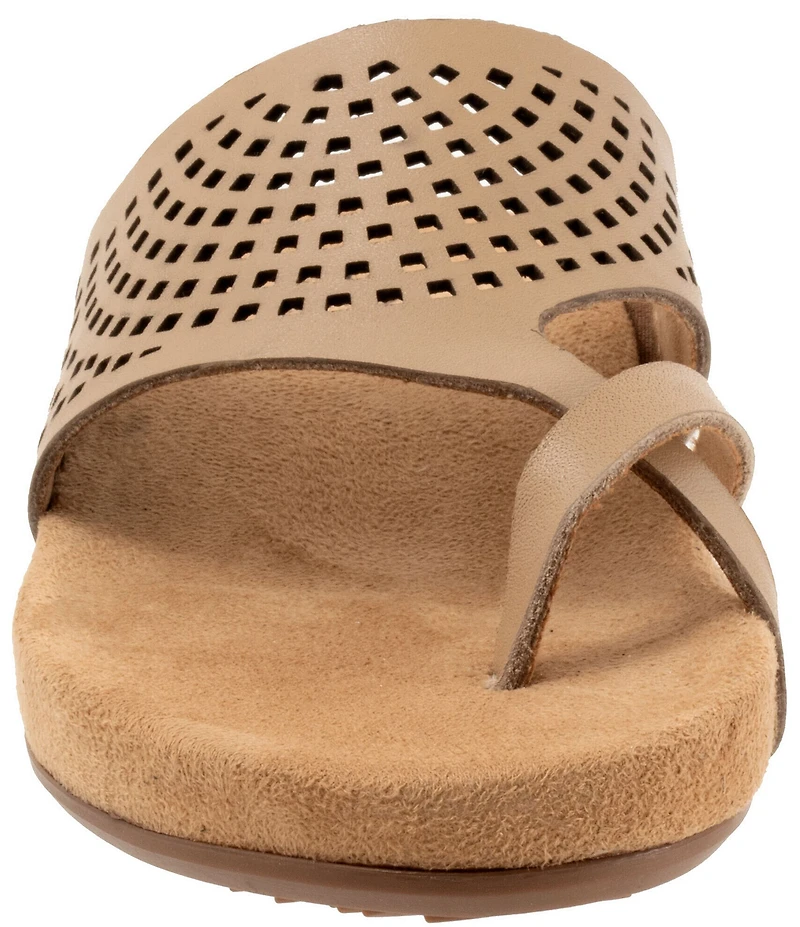 SoftWalk Blaine Perf Leather Thong Sandals