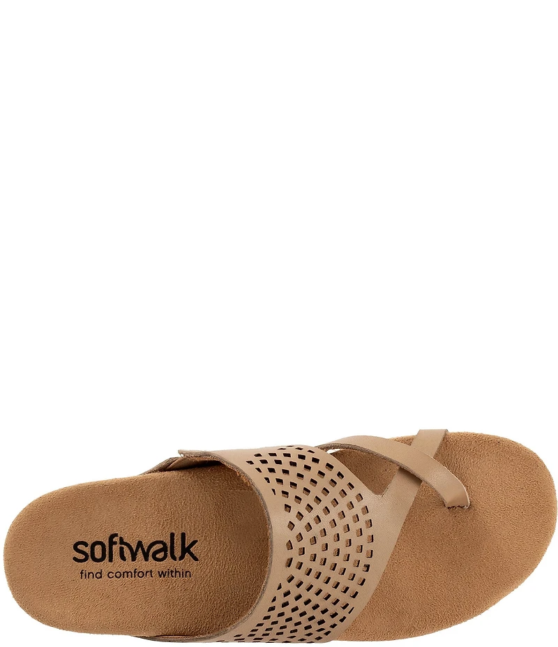 SoftWalk Blaine Perf Leather Thong Sandals