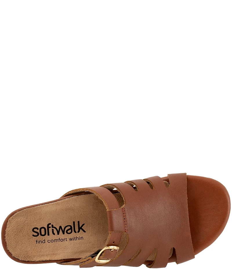 SoftWalk Carolina Leather Slide Sandals
