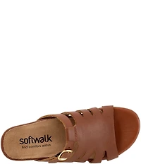 SoftWalk Carolina Leather Slide Sandals